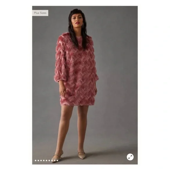 Anthropologie Pink Textured Dress - Picture 12 of 15